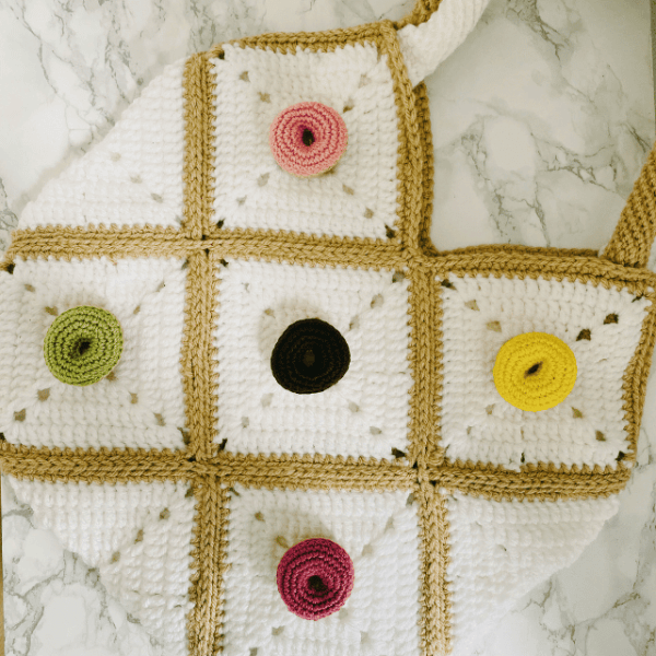 crochet donut handbag