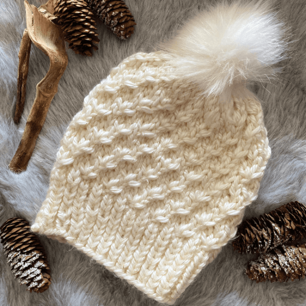 Winter Hat White Lotus