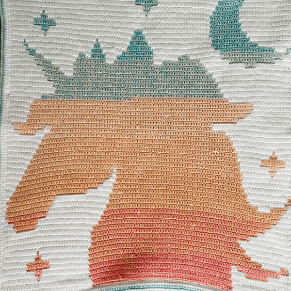 mosaic wall hanging unicorn v2