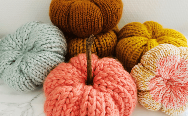 Free knitting pattern: pumpkin