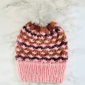 Kids Beanie with colorful Lotus Flowers