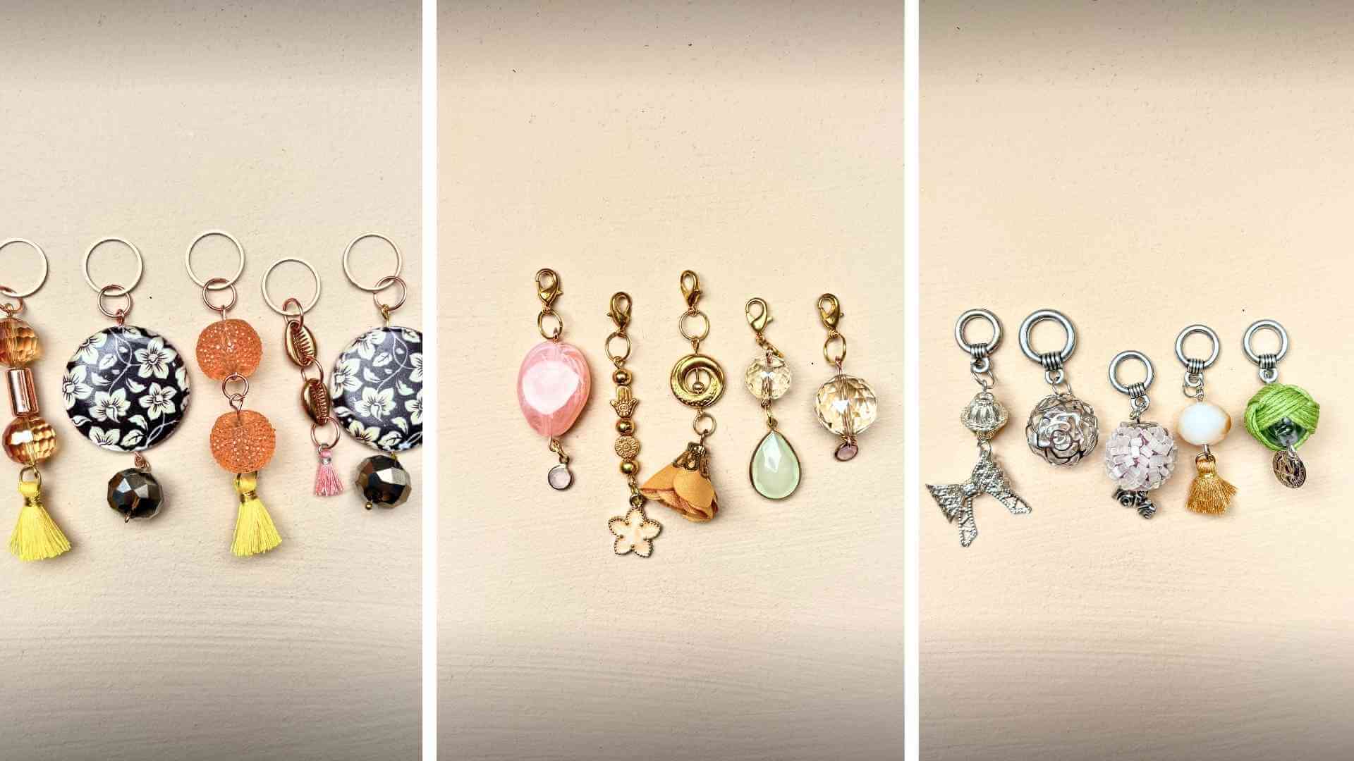 steekmarkeerders gemaakt met Jesse James Beads